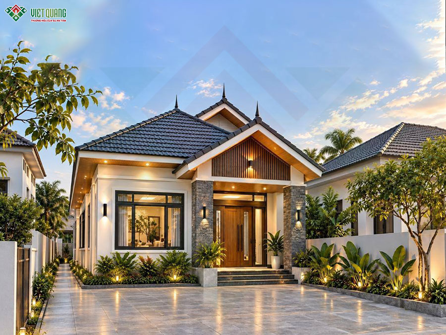 Thiết kế nhà cấp 4 mái Thái