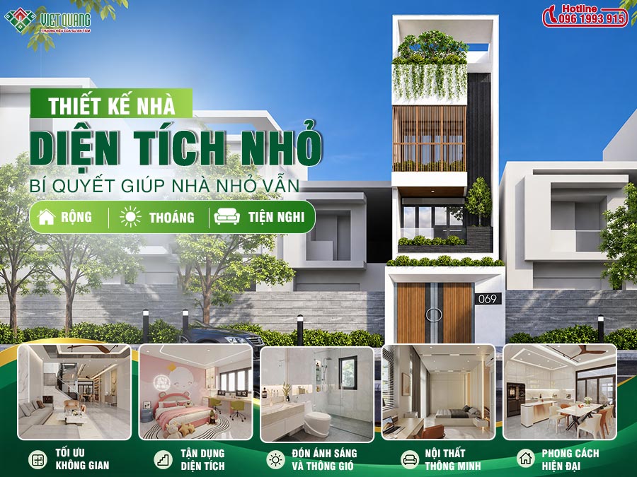 Thiết kế nhà diện tích nhỏ đẹp: 10 giải pháp tối ưu không gian sống